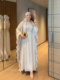 Ivory Butterfly Dress with Hijab