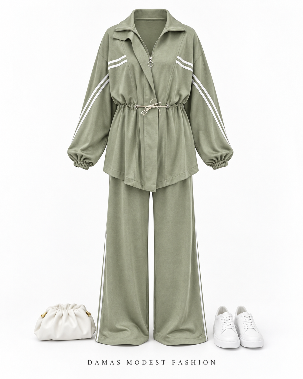 Sage Green Soft Oysho Two-Piece Set