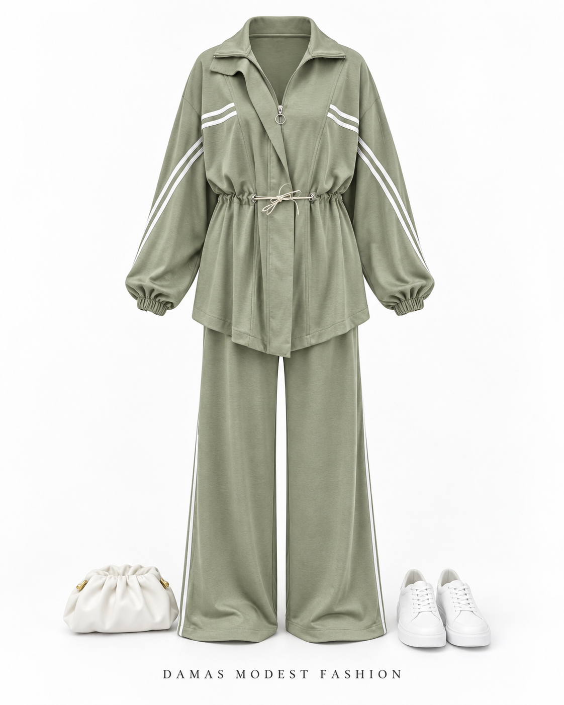 Sage Green Soft Oysho Two-Piece Set