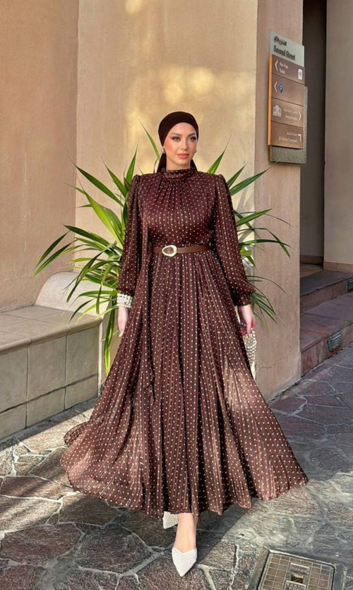 Brown Polka Dot Dress