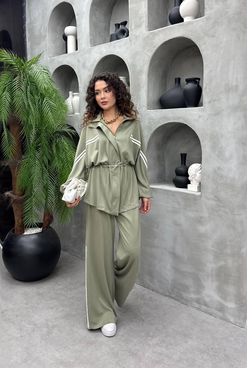 Sage Green Soft Oysho Two-Piece Set