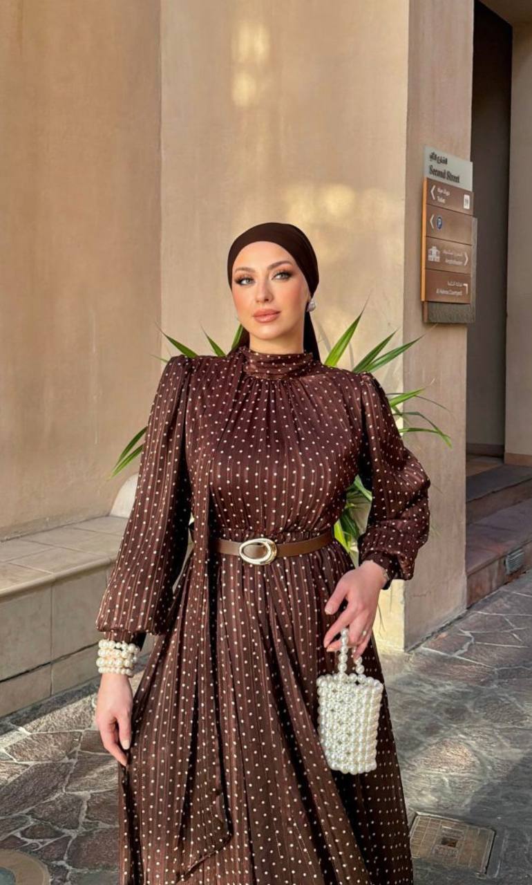 Brown Polka Dot Dress
