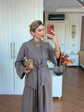 Mocha Jumpsuit & Jacket Set