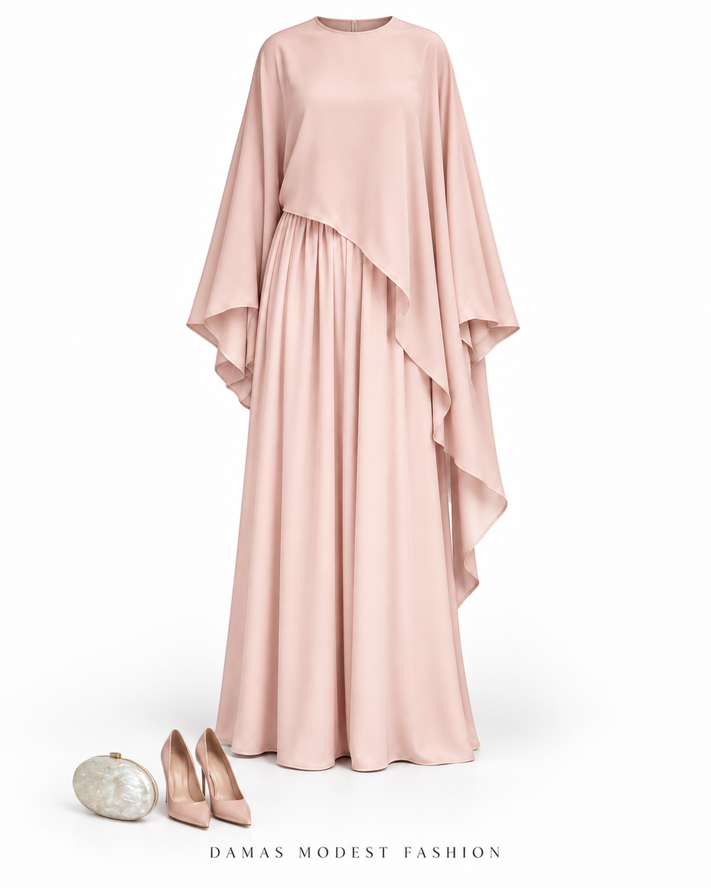 Blush Pink Wide-Leg Pants Set
