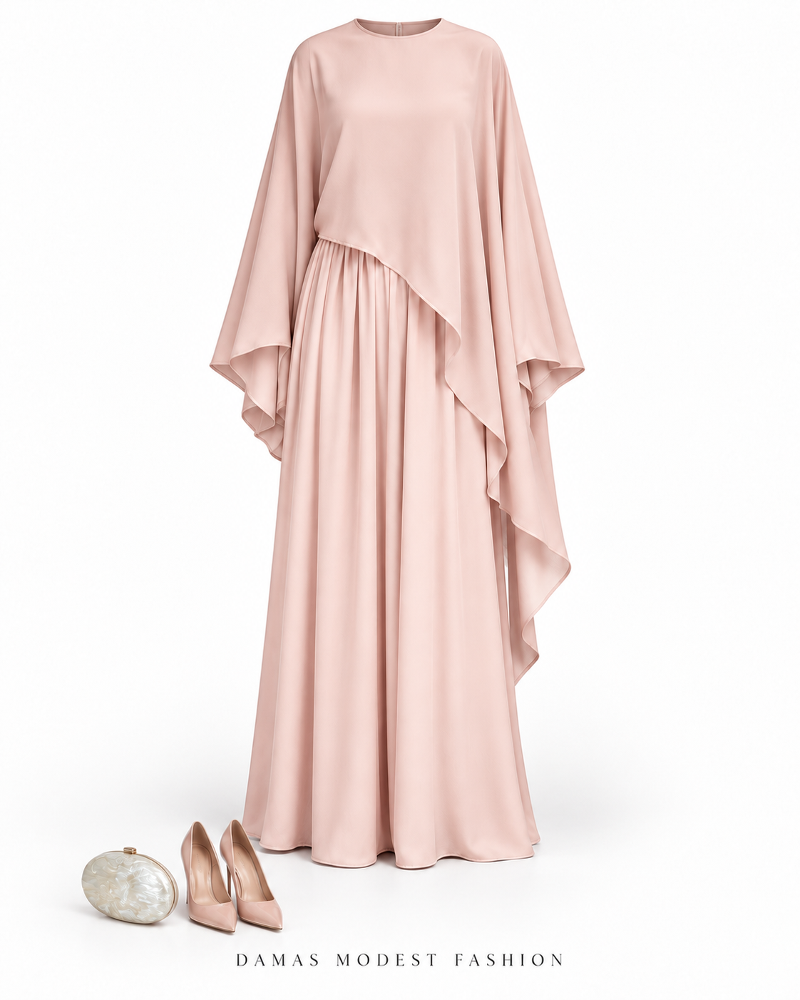 Blush Pink Wide-Leg Pants Set