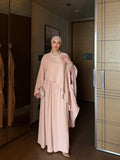 Blush Pink Wide-Leg Pants Set