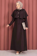 Brown Two-Piece Maxi Dress Set